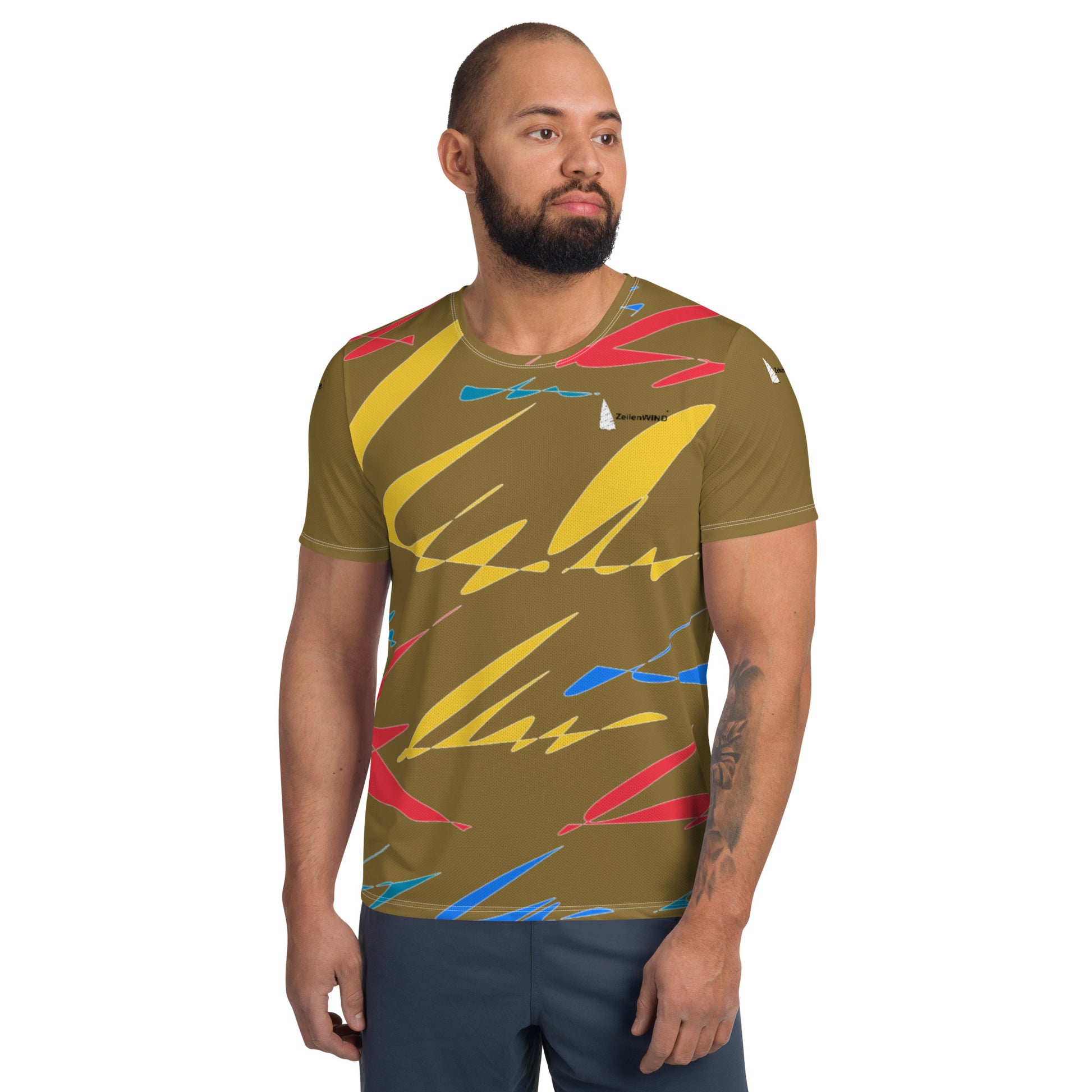 MYART ZW ColorFont Men's Athletic Shirt  ANR:20020 ZeilenWind