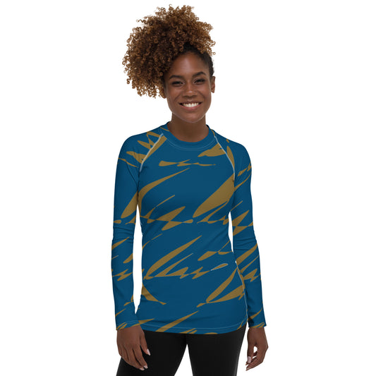 MYART ZW beigeFont Women's Rash Guard ANR:20028 ZeilenWind